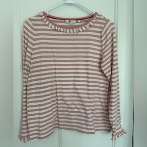 Boden size M pink/white top